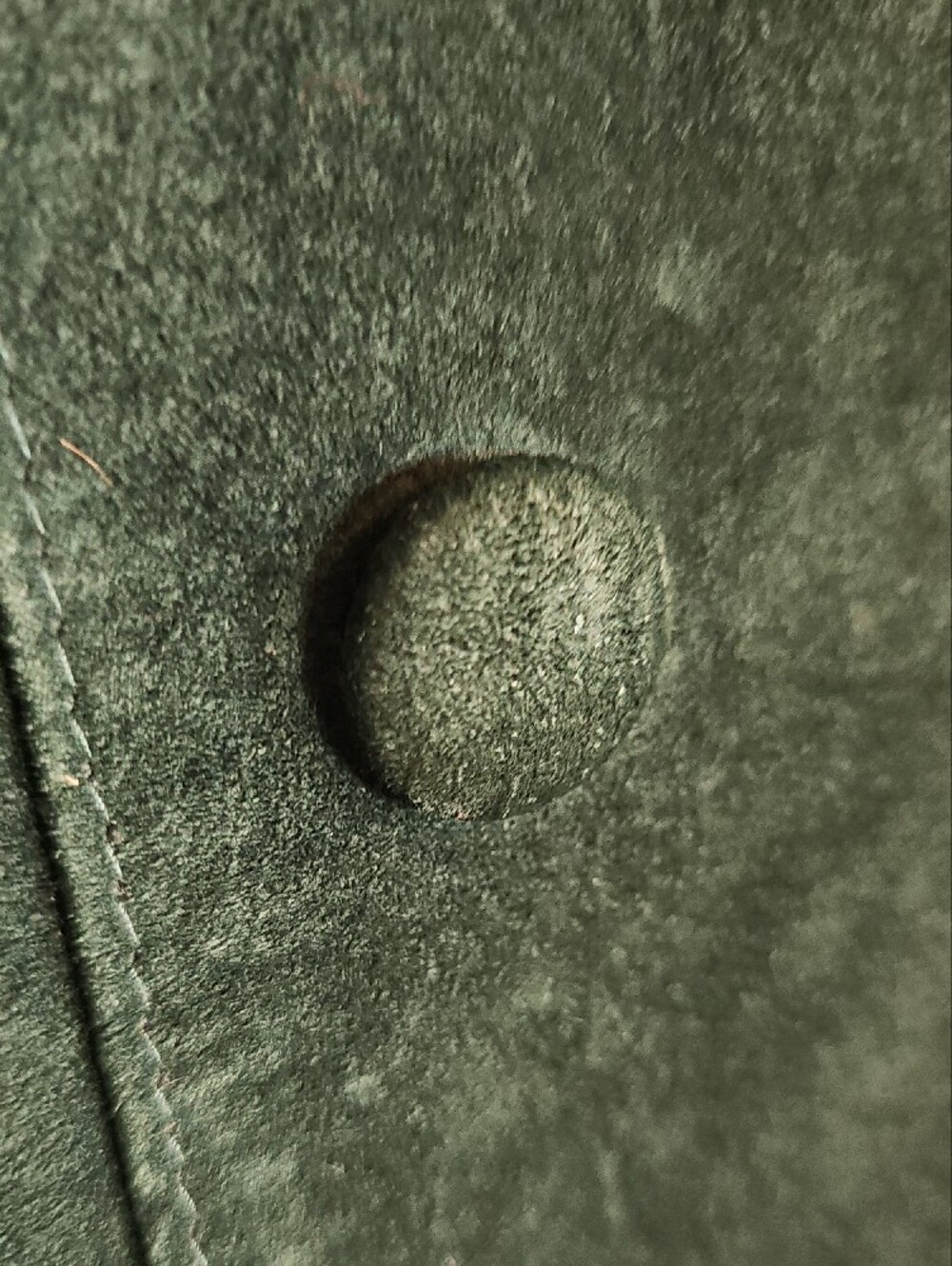 Women's Dark Green Suede Double-Breasted Blazer by le chateau - Picture 5 of 13